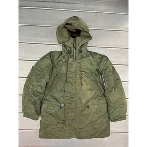 Alpha Industries N-3B Parka Jacket Mens Small Extreme Cold Weather‎ Military